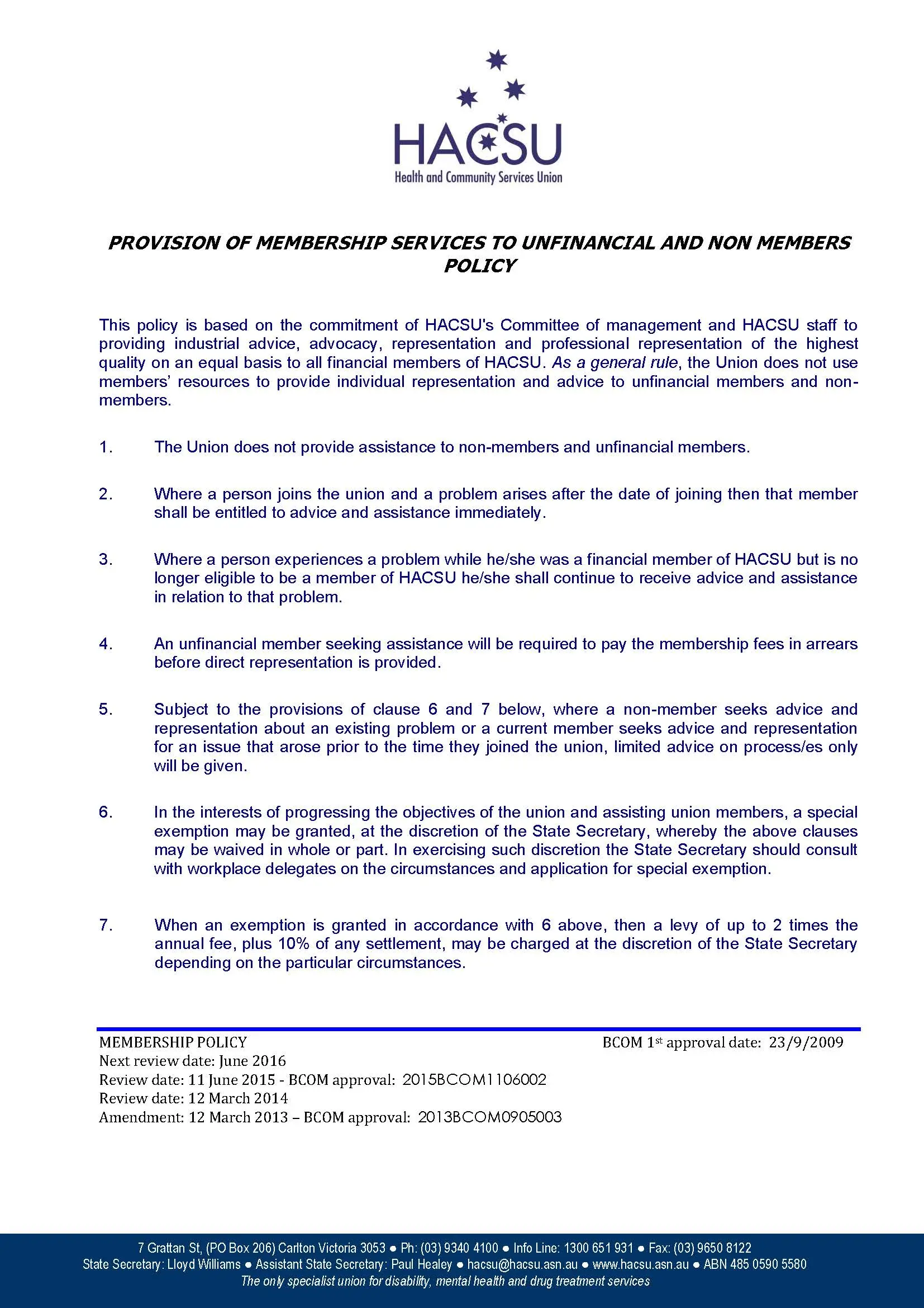20150611non member policy - current