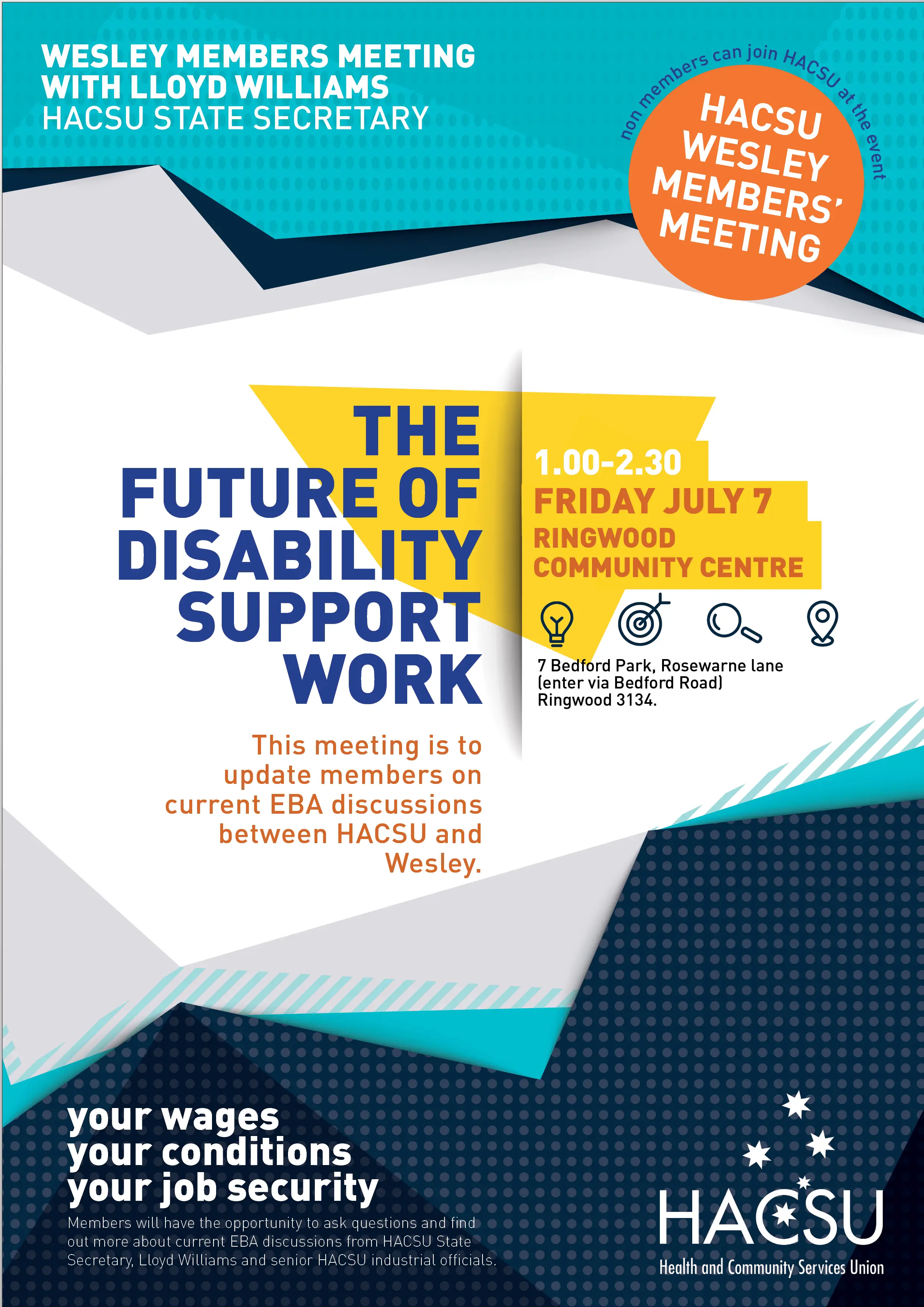 Wesley July meeting flyer