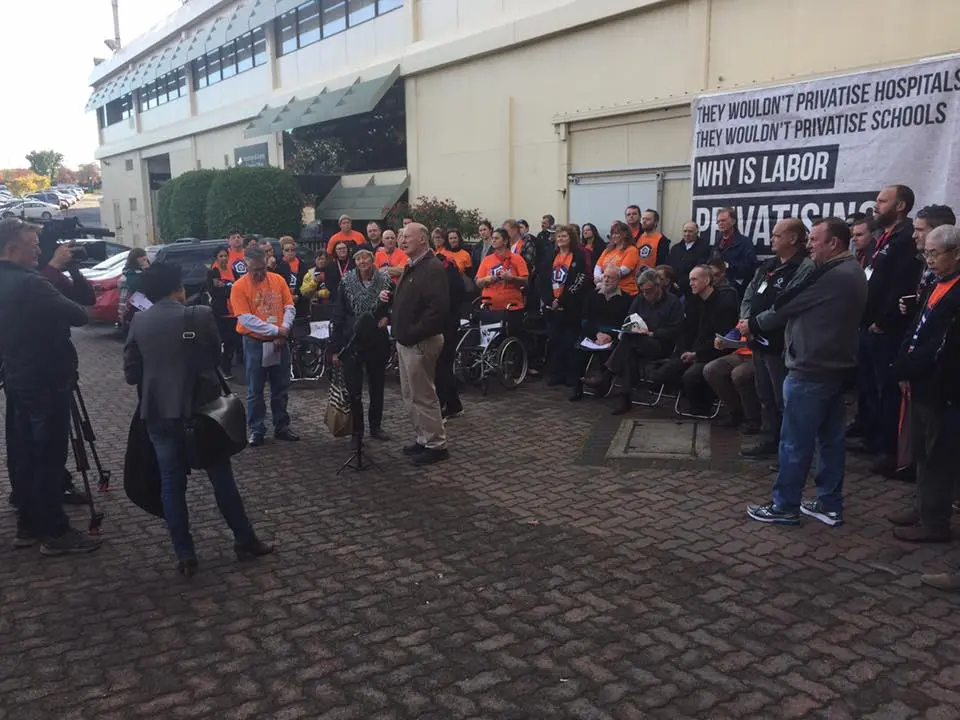 Rally at ALP state conf