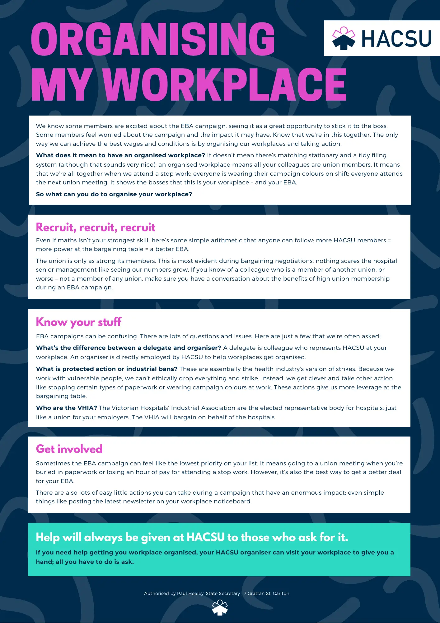 Organising Workplace during EBA Factsheet